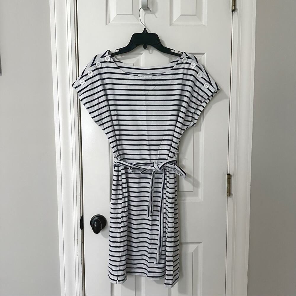 Motherhood Maternity nautical striped dress, size L